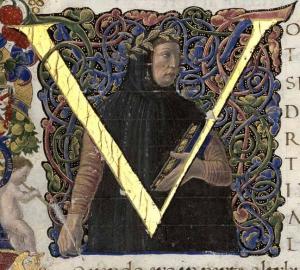 Francesco Petrarca in un ritratto miniato del ms. di Madrid, BNE, Vitr. 22/1.