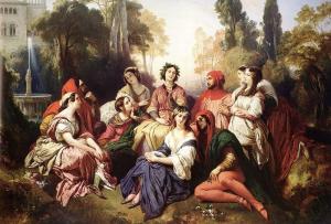 Franz Xaver Winterhalter, "Decameron" (1837), collezione privata