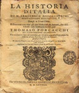 "Storia d’Italia", Frontespizio dell’edizione del 1540