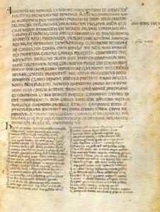 Inizio di "Epystole" in un autografo di Boccaccio. Fonte: Internet Culturale