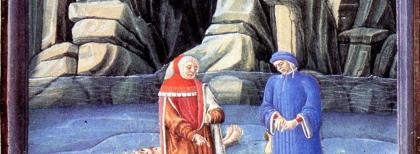 Ugolino e l’arcivescovo Ruggieri, miniatura di scuola ferrarese