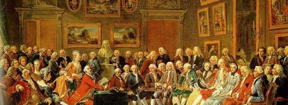 "Une soirée chez Madame Geoffrin" di Charles Gabriel Lemonnier, 1812