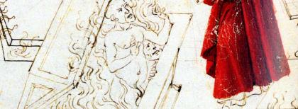 Sandro Botticelli, Dante incontra Farinata degli Uberti, particolare del disegno