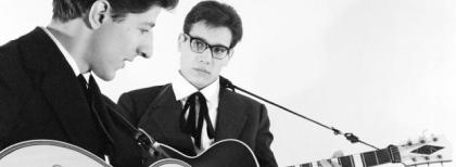 Giorgio Gaber ed Enzo Jannacci nel 1960. Foto di Gianni Greguoli Venini. Per gen
