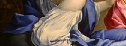 Urania, dettaglio del dipinto "Le Muse Urania e Calliope" di S. Vouet, 1634