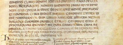 Inizio di "Epystole" in un autografo di Boccaccio. Fonte: Internet Culturale