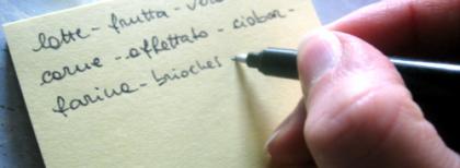 La lista della spesa. Foto: the Italian voice. Licenza: CC-BY 2.0. Fonte: Flickr