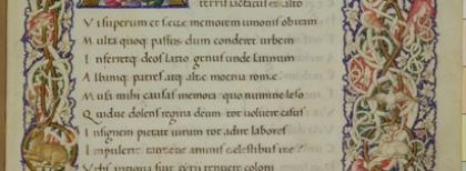 Manoscritto miniato del XV secolo contenente l'Eneide di Virgilio