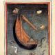 Il naufragio di Ulisse, miniatura di scuola fiorentina (fine sec. XIV)