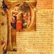 Una lectura Dantis raffigurata nel capolettera iniziale della Divina Commedia