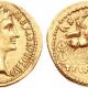 Moneta imperiale raffigurante Tiberio