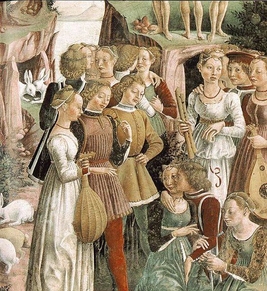 Francesco Cossa, "Allegoria del mese di Aprile", 1470 circa