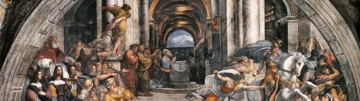 Raffaello, "Cacciata di Eliodoro dal tempio", 1511-12