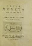 Ferdinando Galiani, "Della moneta"