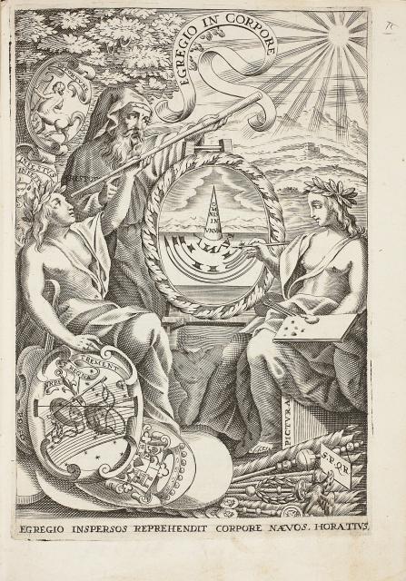 Antiporta della prima edizione di Emanuele Tesauro, "Il cannocchiale aristotelico"