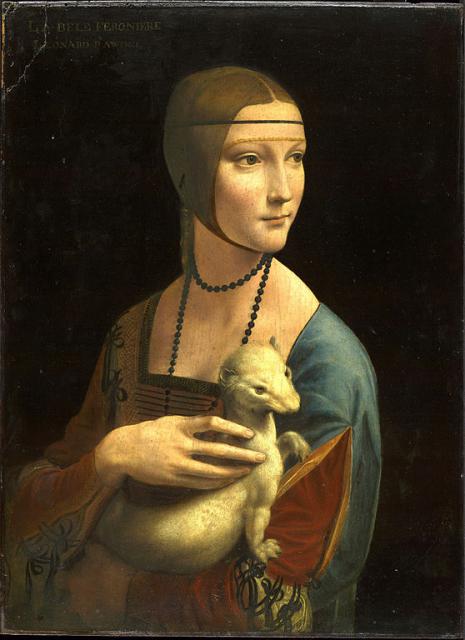 Leonardo, "Dama con l'ermellino", 1485