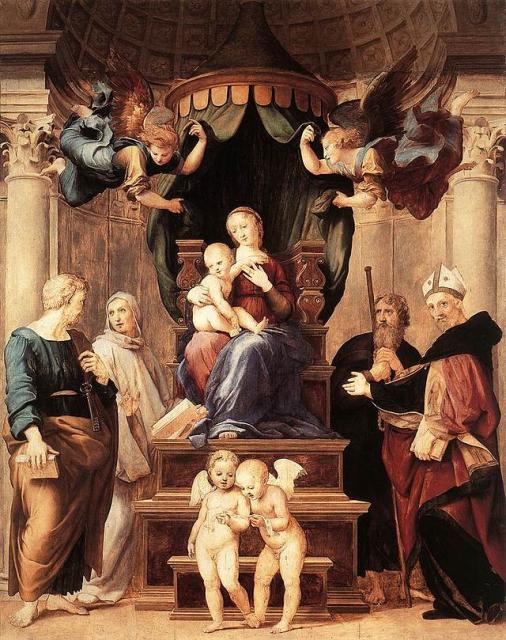 Raffaello, "Madonna del baldacchino", 1507-08