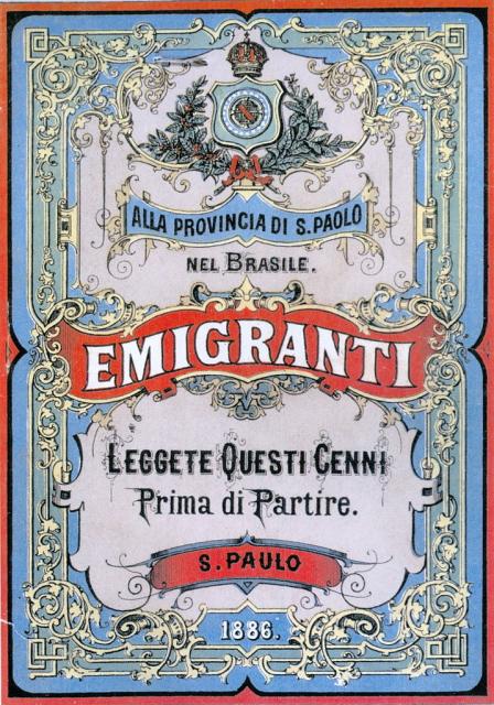 Prima di partire: pubblicazione per gli emigranti italiani a San Paolo del Brasile, 1886