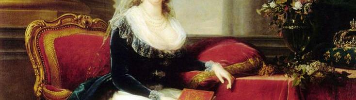 Maria Antonietta in una sobria "robe à l'anglaise"