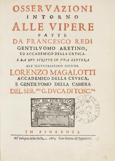 Francesco Redi, "Osservazioni intorno alle vipere"