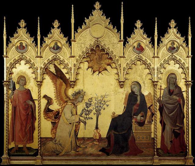 Simone Martini e Lippo Memmi, "Annunciazione", 1333