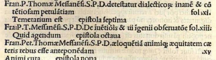 Petrarca - Index Epistolarum