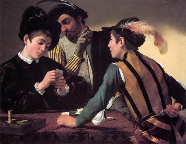 Caravaggio, "I bari", 1595