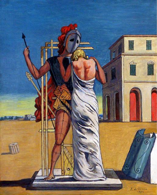 Giorgio De Chirico, "Pianto d'amore - Ettore e Andromeda", 1974