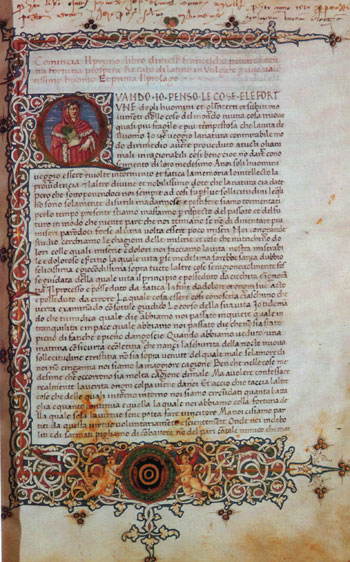 Incipit del "De remediis utriusque fortune" 